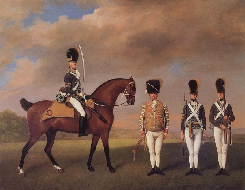 George Stubbs Soldiers of the 10th Light Dragoons oil painting image